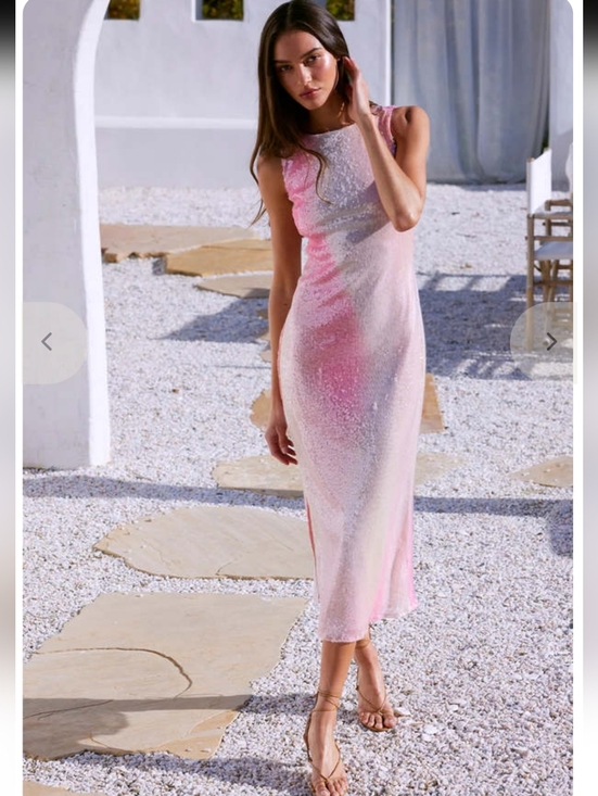 Misa Los Angeles Dresses & Skirts - Misa Los Angeles Pink Ombre Sequin Maxi Dress